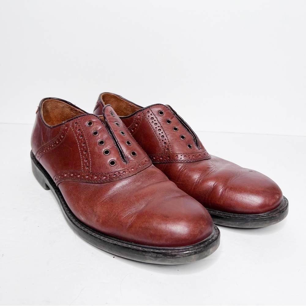 Johnston & Murphy Brown Leather Oxford Dress Shoes Size 9.5 Men